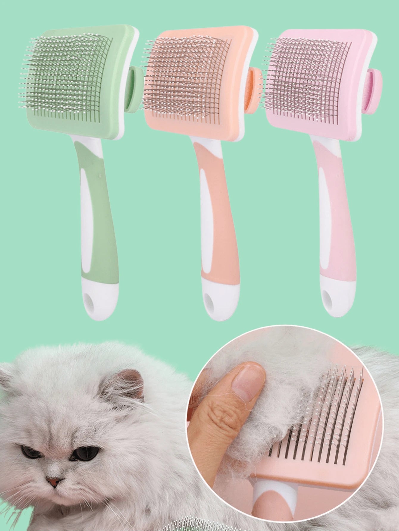 Brosse Poils Douce Self-Clean — brosse, douce | Boutique NAYA