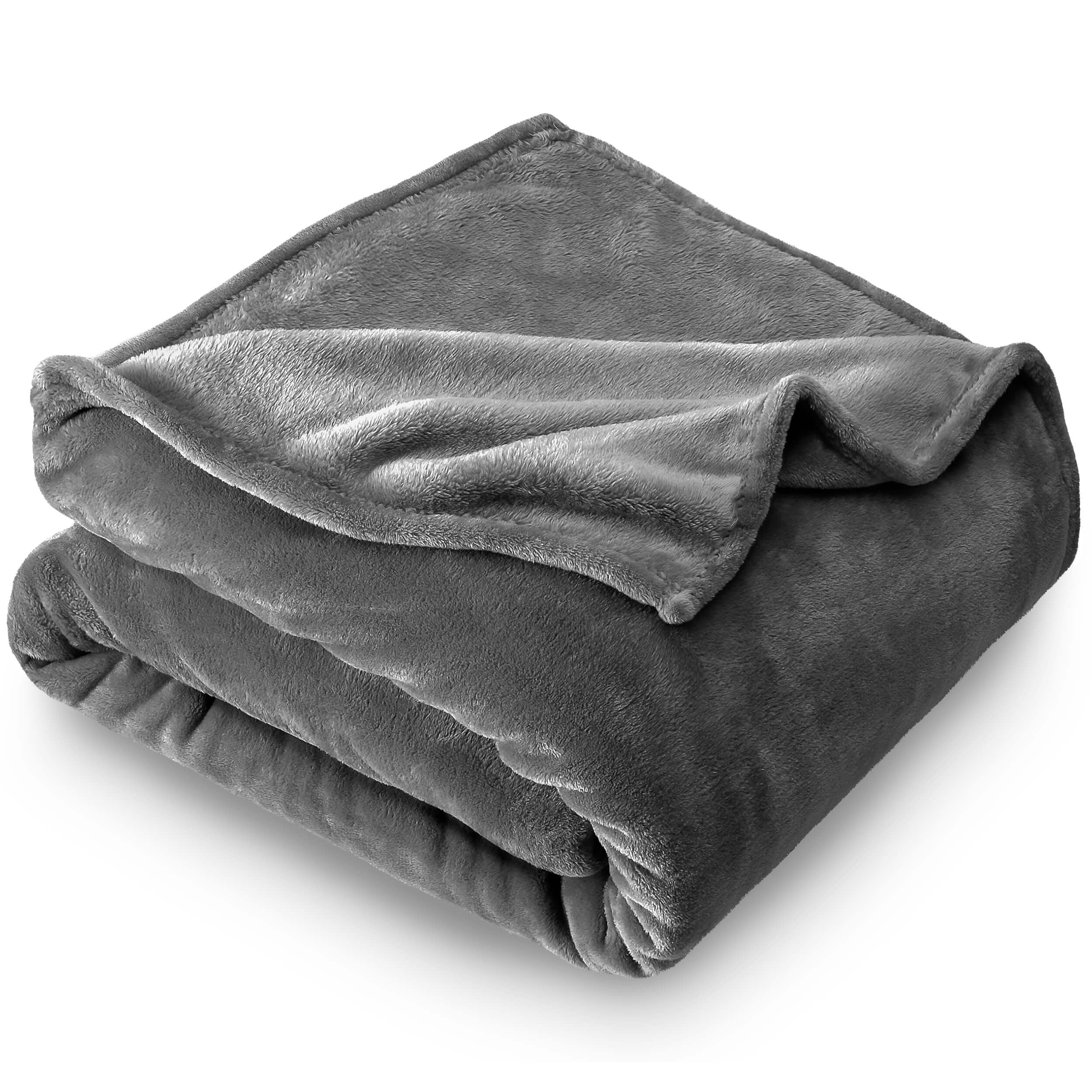 Plaid Polaire Doux Gris Chiné — chine, gris | Boutique NAYA