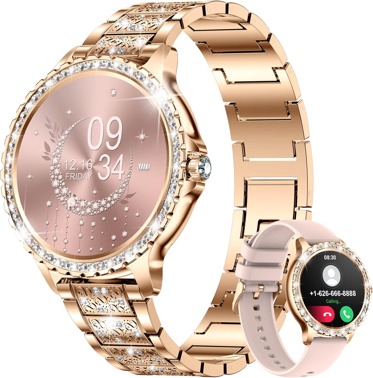 Smartwatch Femme Rose Cristal — cristal, femme | Boutique NAYA