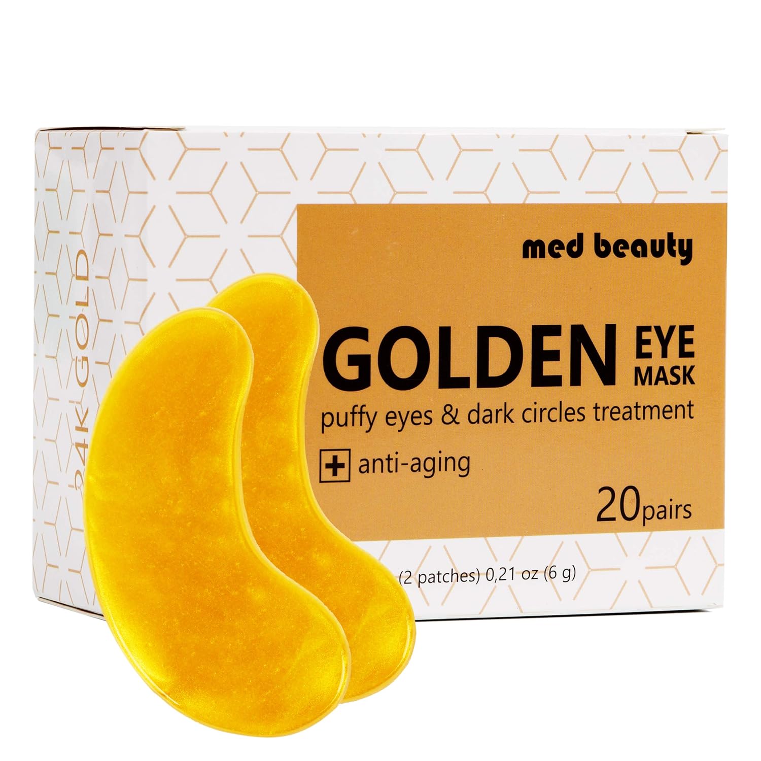 Patchs Yeux Or 24K Anti-Poches — antipoches, or24k | Boutique NAYA