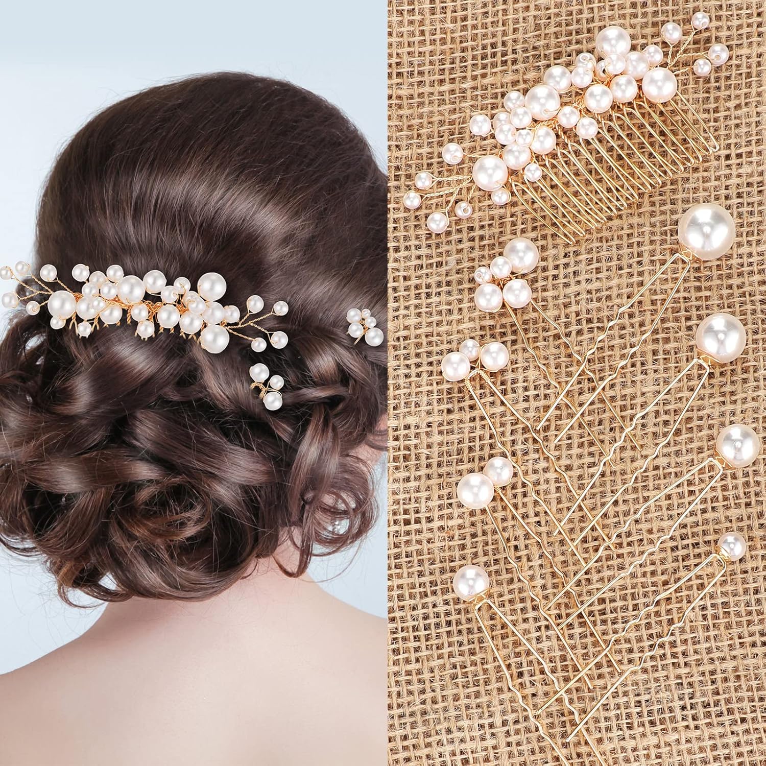 Épingle Cheveux Dorée Perles — doree, epinglecheveux | Boutique NAYA