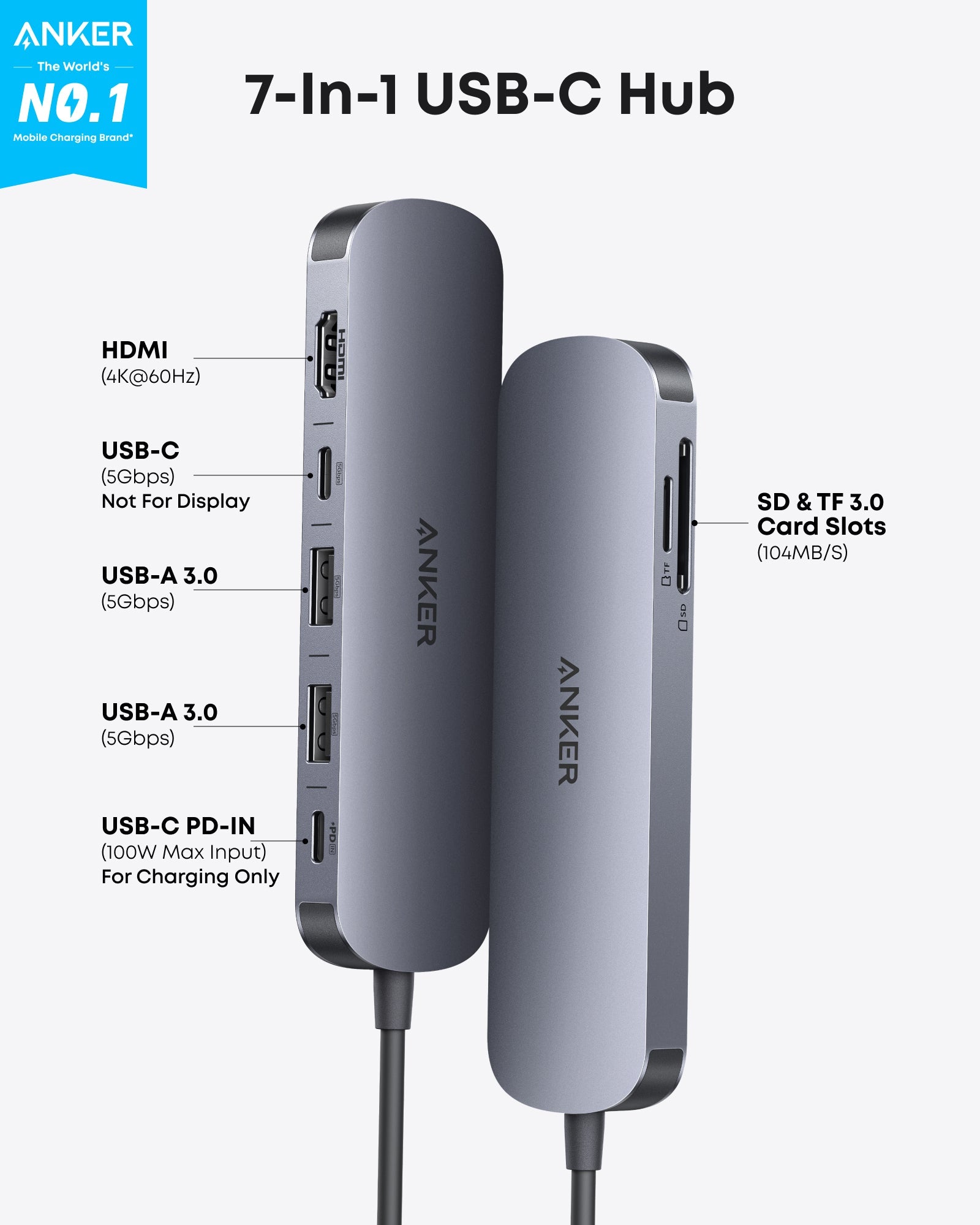 Hub USB-C 7 en 1 MacBook PC — 7en1, hub | Boutique NAYA