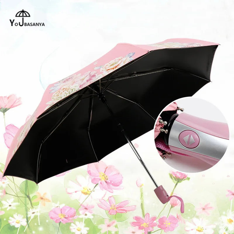 Parapluie Automatique Fleurs — automatique, fleurs | Boutique NAYA