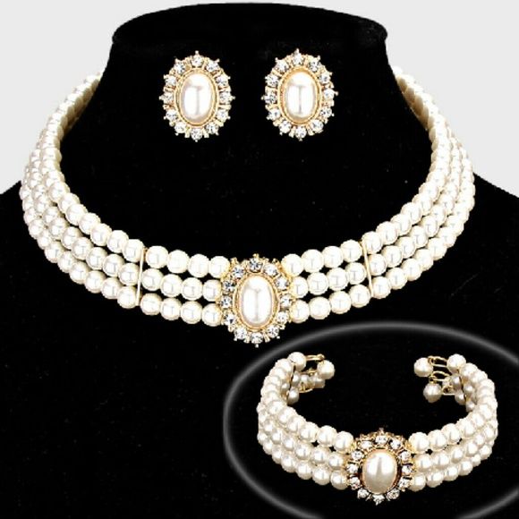 Set Bijoux 3 Pièces Nacre — 3pieces, nacre | Boutique NAYA