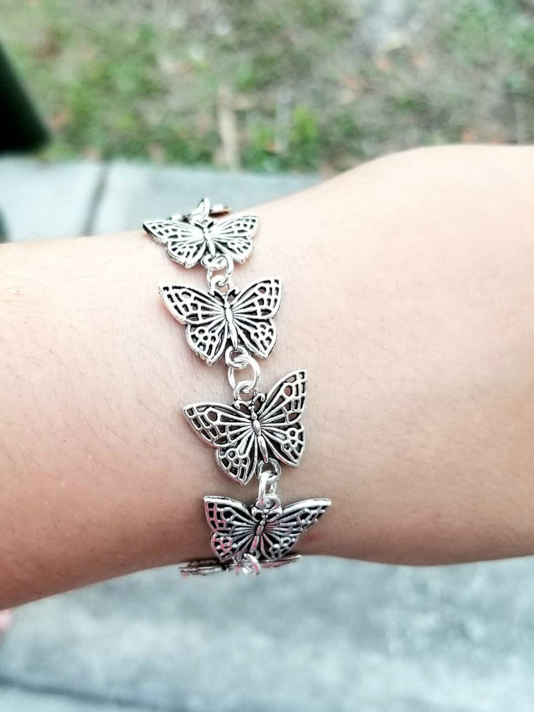Bracelet Charme Papillon Argent — argent, bracelet | Boutique NAYA