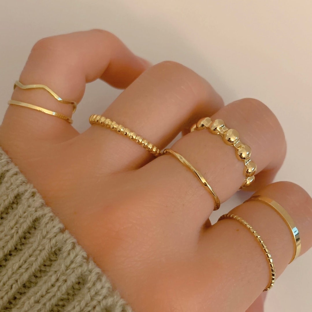 Bague Empilable Set 3 Minimaliste — bague, empilable | Boutique NAYA